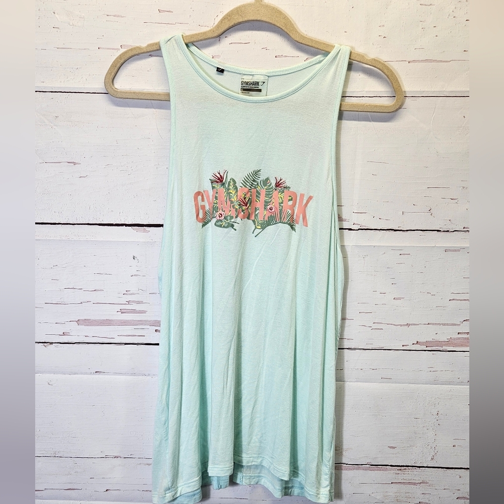 Gymshark Women's Razorback Mint Green Tank. Size Small.
